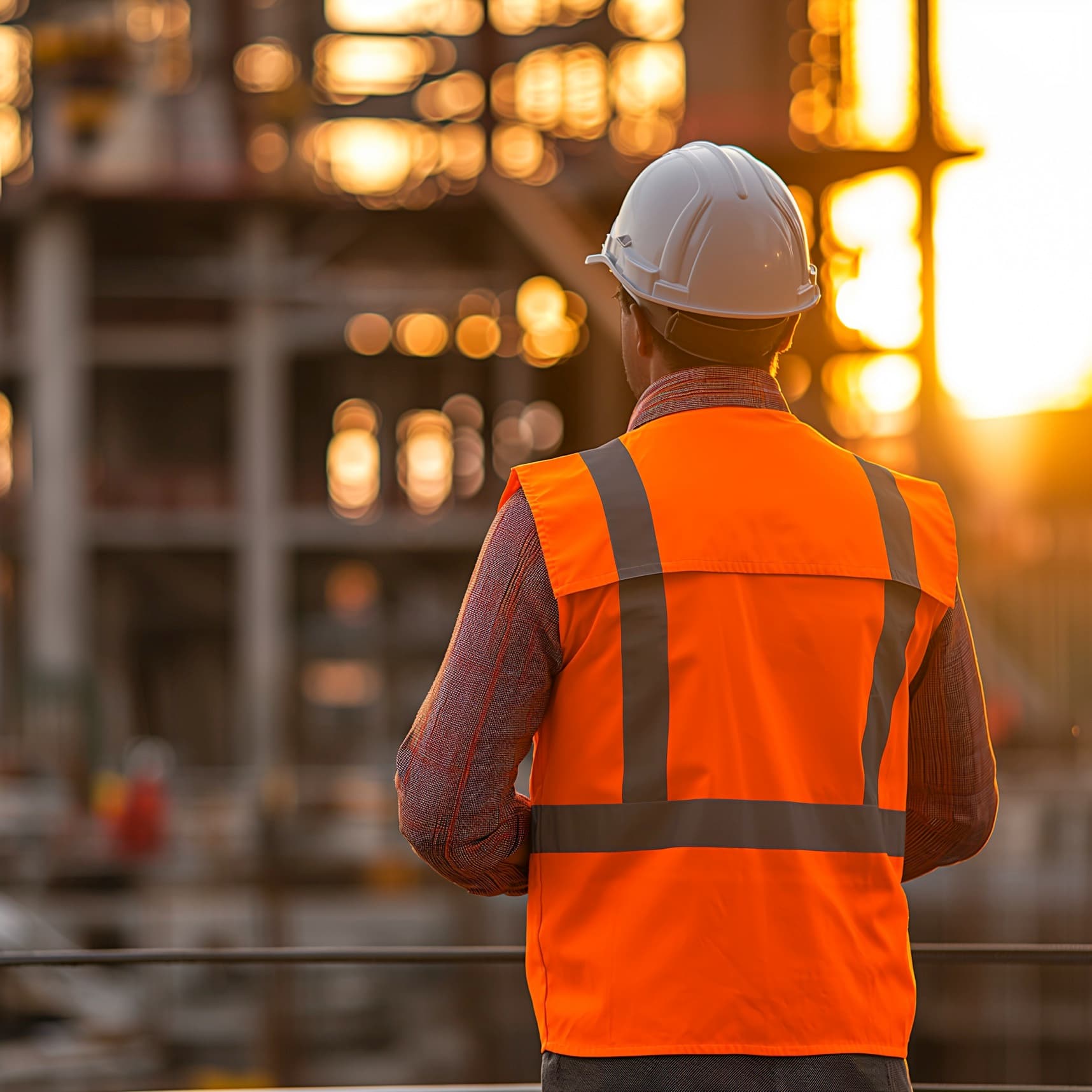 Ingeníero industrial con equipo de protección