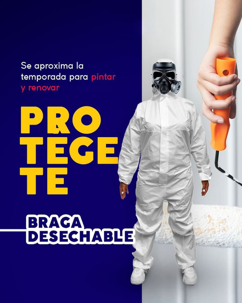 Braga desechable para pintura de Ferreterías Guevara, protección para pintores